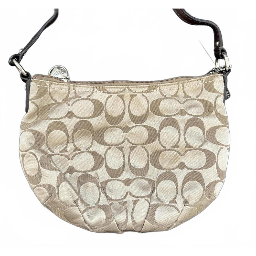 Coach Signature Canvas Crossbody Bag w/ Leather Trim - Picture 2 of 6